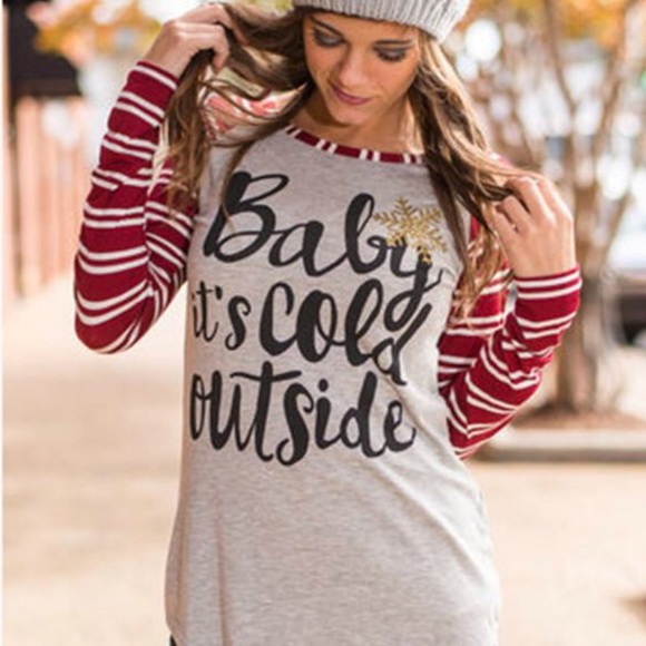 Winter Tee “Baby It’s Cold Outside” Brand New - Picture 2 of 3